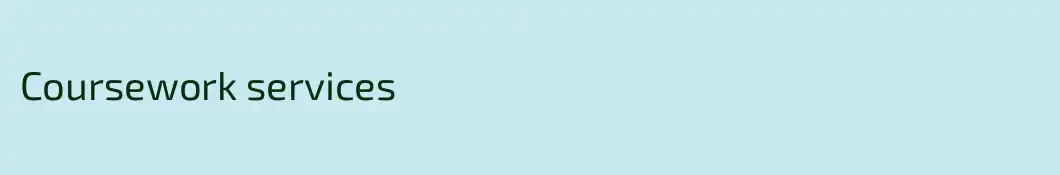 Coursework services